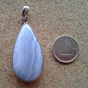 925 Agate stone pendant